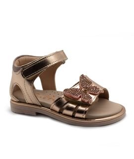 SALTY Παιδικά Δερμάτινα Ανατομικά Πέδιλα SK26-5567-ΧΑΛΚΟΣ ΜΑΤ