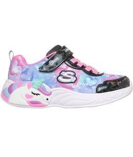 SKECHERS Παιδικά Sneakers με ΦΩΤΑΚΙΑ Heart sparkles BLACK/MULTI 303063LC-BKMT - ΠΟΛΥΧΡΩΜΟ