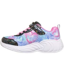 SKECHERS Παιδικά Sneakers με ΦΩΤΑΚΙΑ Heart sparkles BLACK/MULTI 303063LC-BKMT - ΠΟΛΥΧΡΩΜΟ