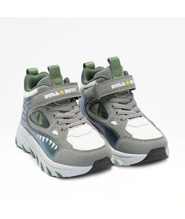 BULL BOYS Παιδικά Μποτάκια με ΦΩΤΑΚΙΑ DNAL5287-GRBI OCCHIOSAURO GRIGIO/BIANCO - ΓΚΡΙ