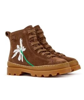 Camper Παιδικά Δερμάτινα Μποτάκια Twins K900179-037 BROWN - ΚΑΦΕ