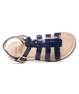 Clarks Loni Moon JNR 26132105 Blue Patent Leather