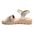 ABY shoes Παιδικά Δερμάτινα Ανατομικά Πέδιλα ABY564-ΑΜΜΟΥ - ΡΟΖ/ΧΡΥΣΟ