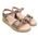 ABY shoes Παιδικά Δερμάτινα Ανατομικά Πέδιλα ABY650-ΑΜΜΟΥ - ΡΟΖ/ΧΡΥΣΟ