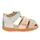 Kickers Παιδικά Δερμάτινα Ανατομικά Παπουτσοπέδιλα Kick Bazar beige clair multi 1201381-10-0-113 - ΜΠΕΖ