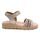 ABY shoes Παιδικά Δερμάτινα Ανατομικά Πέδιλα ABY564-ΑΜΜΟΥ - ΡΟΖ/ΧΡΥΣΟ