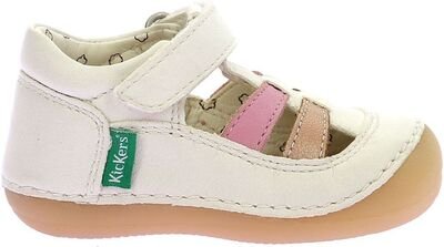 Kickers Δερμάτινα Ανατομικά Παπουτσοπέδιλα Pre-Walk Sushy blanc casse rose or 1201852-10-0-33 - ΛΕΥΚΟ