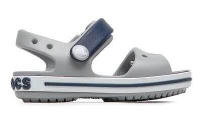 CROCS Παιδικά Πέδιλα Θαλάσσης Crocband Sandal 12856-01U light grey/navy - ΓΚΡΙ