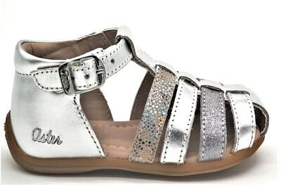 Aster Δερμάτινα Ανατομικά Παπουτσοπέδιλα Ofilie 861830-10-163 argent metal - ΑΣΗΜΙ