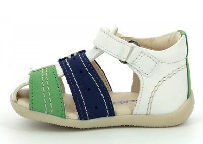 Kickers Bigbazar-2 785422-10-32 white blue green - ΛΕΥΚΟ