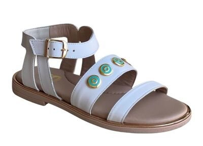 YO HANDMADE LEATHER SHOES 716-ΛΕΥΚΟ