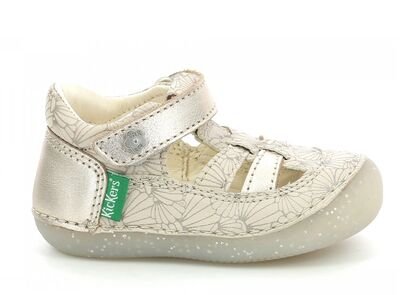 Kickers Sushy 895235-10-33 white silver seashell - ΕΚΡΟΥ