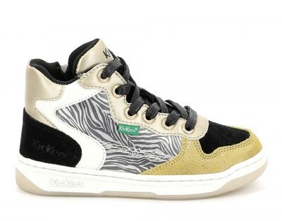 Kickers Kicklax jaune noir zebre 910880-30-73 - ΜΑΥΡΟ/ΧΡΥΣΟ