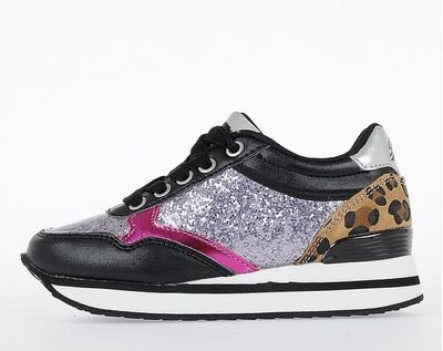 Diesel Youth black/fuxia SN LOW 3 GLITTER YO