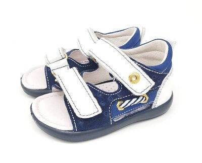 Falcotto 1006 navy bianco velour vitello