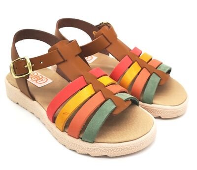 Aby Shoes Aby255-ΤΑΜΠΑ/ΠΟΛΥΧΡΩΜΟ