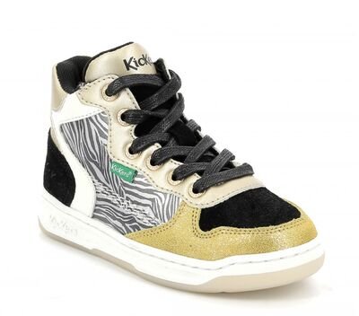 Kickers Kicklax jaune noir zebre 910880-30-73 - ΜΑΥΡΟ/ΧΡΥΣΟ