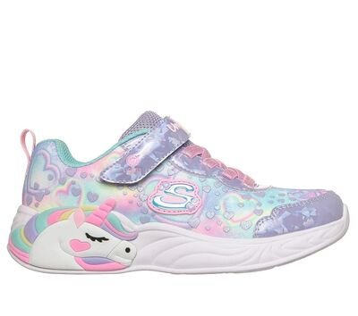 SKECHERS Παιδικά Sneakers με ΦΩΤΑΚΙΑ Heart sparkles pink sparkle mesh 303063L-LVMT - ΠΟΛΥΧΡΩΜΟ