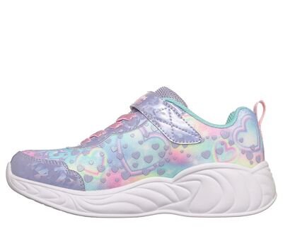 SKECHERS Παιδικά Sneakers με ΦΩΤΑΚΙΑ Heart sparkles pink sparkle mesh 303063L-LVMT - ΠΟΛΥΧΡΩΜΟ
