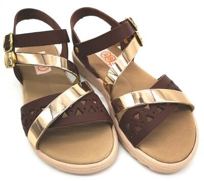 ABY Shoes Aby186-καφέ/μπρονζέ