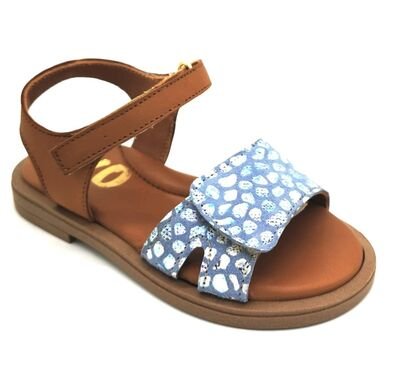 YO HANDMADE LEATHER SHOES 690-ΜΠΛΕ ΜΩΣΑΪΚΟ