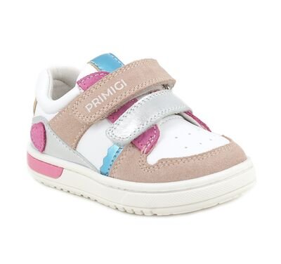 PRIMIGI Παιδικά Ανατομικά Δερμάτινα Sneakers 1407100 bianco/argento - ΛΕΥΚΟ/ΠΟΛΥΧΡΩΜΟ