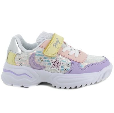 PRIMIGI Παιδικά Ανατομικά Sneakers 1467022 bianco/viola - ΛΕΥΚΟ/ΠΟΛΥΧΡΩΜΟ