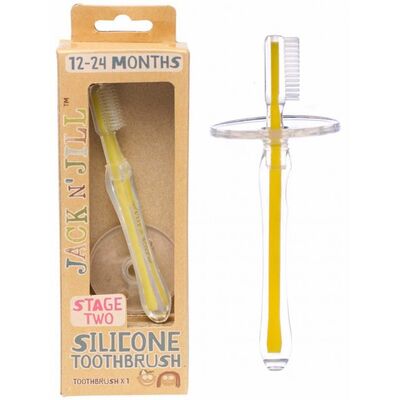 Jack N 'Jill Stage Two Organic Silicone Toothbrush 1 - 2