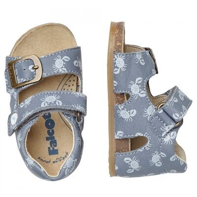 Falcotto Bea calf pr. crabs celeste-milk