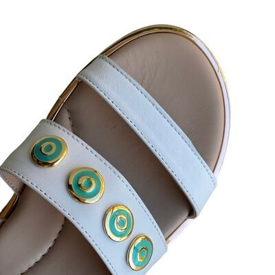 YO HANDMADE LEATHER SHOES 716-ΛΕΥΚΟ