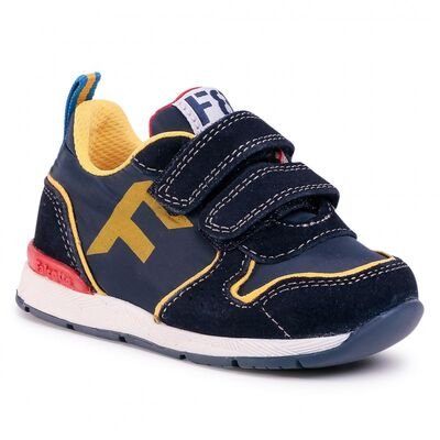 Falcotto Hack VL velour/nylon navy-giallo - ΜΠΛΕ