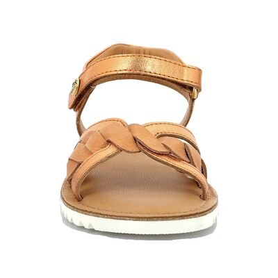 Kickers Δερμάτινα Πέδιλα 694799-30-17 Betty orange - ΧΑΛΚΙΝΟ