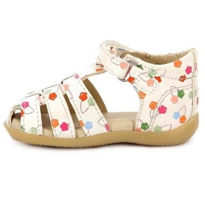 Kickers Δερμάτινα Ανατομικά Παπουτσοπέδιλα 895397-10-33 Bigflo-2 blanc rouge - ΛΕΥΚΟ