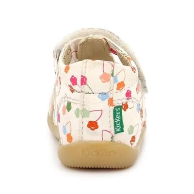 Kickers Δερμάτινα Ανατομικά Παπουτσοπέδιλα 895397-10-33 Bigflo-2 blanc rouge - ΛΕΥΚΟ