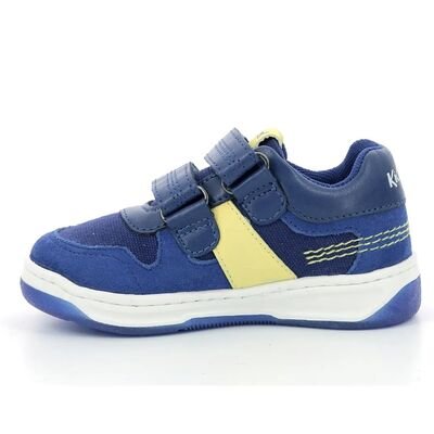 Kickers Παιδικά Ανατομικά Sneakers 910863-30-53 Kalido bleu marine jaune - ΜΠΛΕ