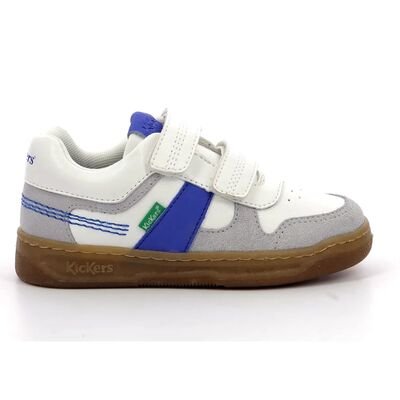 Kickers Παιδικά Ανατομικά Sneakers 910868-30-33 Kalido blanc gris bleu - ΛΕΥΚΟ