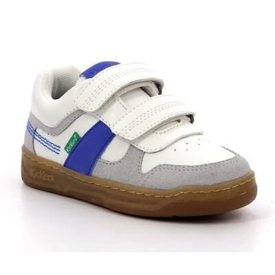Kickers Παιδικά Ανατομικά Sneakers 910868-30-33 Kalido blanc gris bleu - ΛΕΥΚΟ