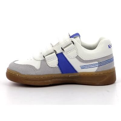 Kickers Παιδικά Ανατομικά Sneakers 910868-30-33 Kalido blanc gris bleu - ΛΕΥΚΟ