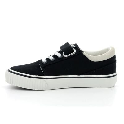 Kickers Παιδικά Πάνινα Ανατομικά Sneakers 960240-30-81 Kickslidi noir blanc - ΜΑΥΡΟ