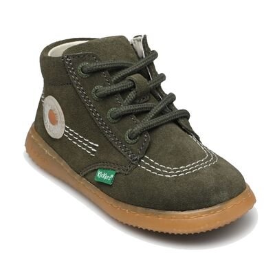 Kickers Παιδικά Δερμάτινα Ανατομικά Μποτάκια Kickbubbly kaki 947540-10-20 - ΧΑΚΙ