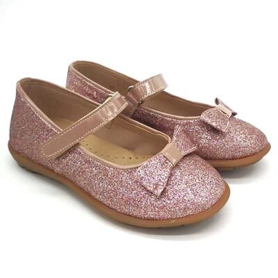 Ricco Mondo Παιδικές Ανατομικές Μπαλαρίνες 1782-ΡΟΖ GLITTER