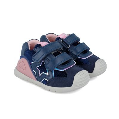 Biomecanics Παιδικά Ανατομικά Δερμάτινα Μποτάκια 241111-A183-OCEAN - ΜΠΛΕ