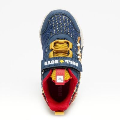 BULL BOYS Παιδικά Sneakers με ΦΩΤΑΚΙΑ DNAL4557-BL01 ANCHILOSAURO BLU - ΜΠΛΕ