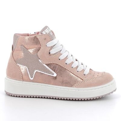 Primigi Παιδικά Ανατομικά Δερμάτινα Μποτάκια Sneakers 6867500-SKIN - ΡΟΖ/NUDE