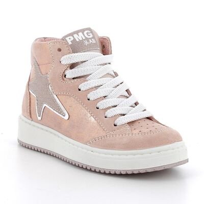 Primigi Παιδικά Ανατομικά Δερμάτινα Μποτάκια Sneakers 6867500-SKIN - ΡΟΖ/NUDE
