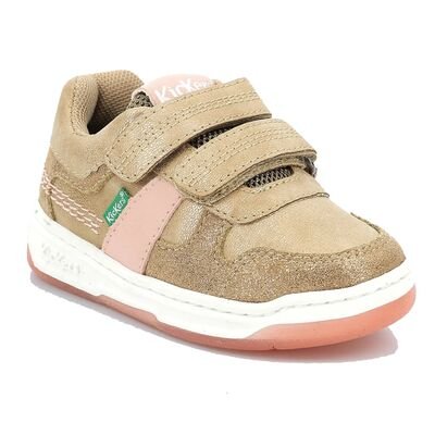 Kickers Παιδικά Ανατομικά Sneakers Kalido beige rose glitter 910860-30-113 - ΧΡΥΣΟ