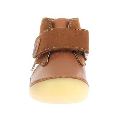 Kickers Unisex Παιδικά Δερμάτινα Ανατομικά Μποτάκια PRE-WALK Sabio marron renard 961546-10-93 - ΚΑΦΕ