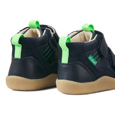 Kickers Παιδικά Δερμάτινα Ανατομικά Μποτάκια Kickfresho marine 972590-10-10 - ΜΠΛΕ