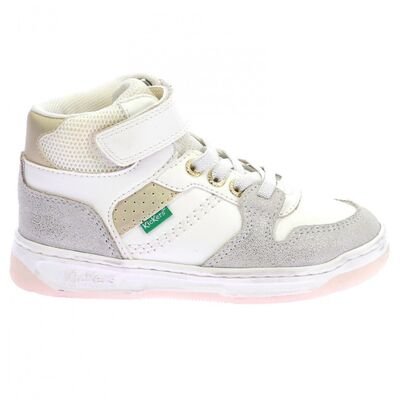 Kickers Παιδικά Ανατομικά Sneakers High Kickado blanc or 972791-30-33 - ΛΕΥΚΟ
