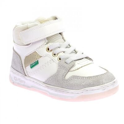 Kickers Παιδικά Ανατομικά Sneakers High Kickado blanc or 972791-30-33 - ΛΕΥΚΟ